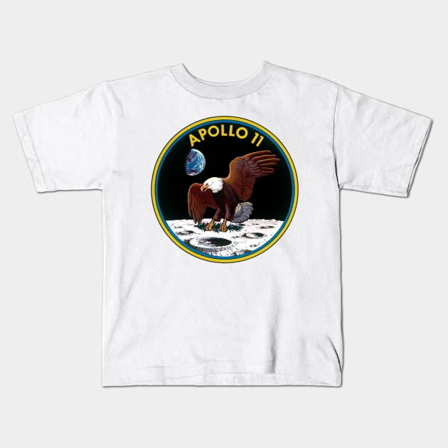 Apollo 11 Logo Kids T-Shirt by Spacestuffplus